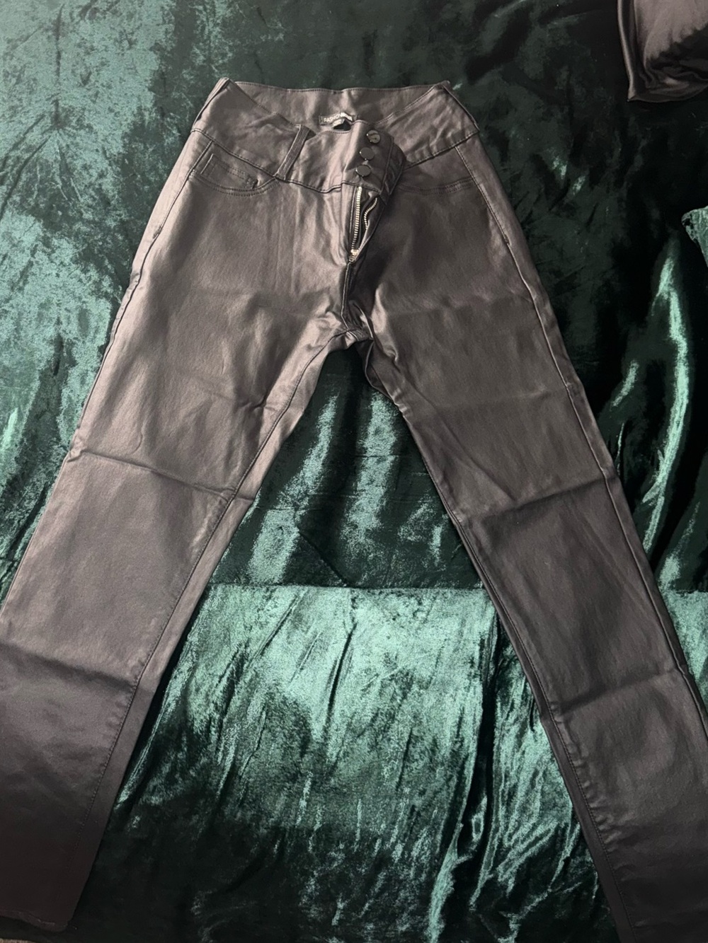 Fashion Nova Black Faux Leather Skinny Pants